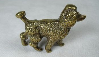 西洋古董收藏品铜器、英国铜绵羊狗